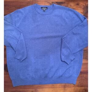 Façonnable Men's Crewneck Sweater Size XXL Knitwear 100% Merino Wool Blue